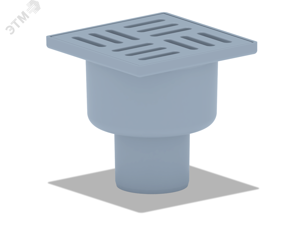 Изображение товара Вертикальный пластиковый трап с решеткой 50 мм для душа и кабины