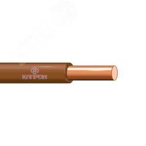 Провод ПуВ 1х6.0 коричневый (бухта) Элпром