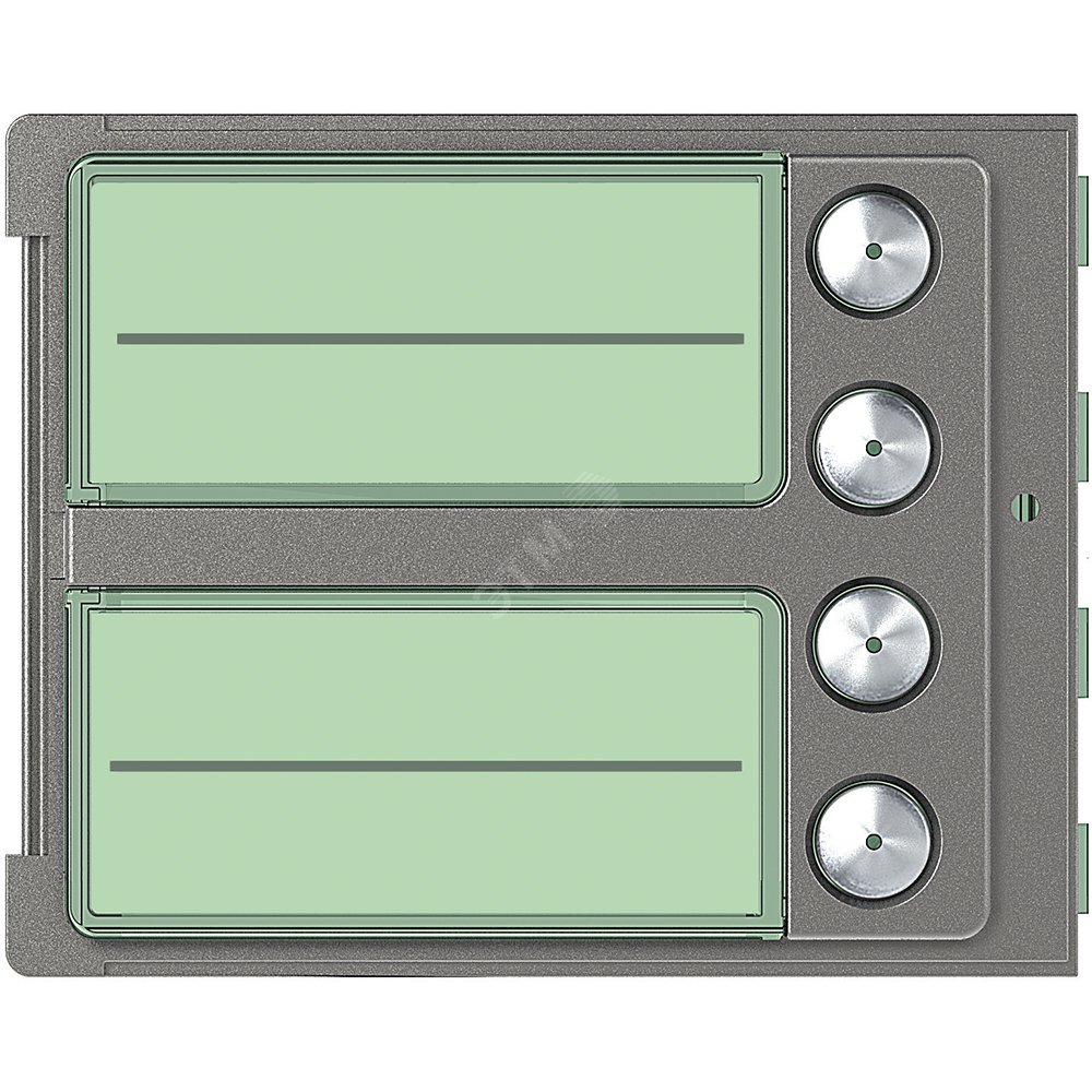 Лицевая панель модуля дополнительных кнопок вызова (3-4) 4 кнопки Robur 352045 BTicino - превью 2