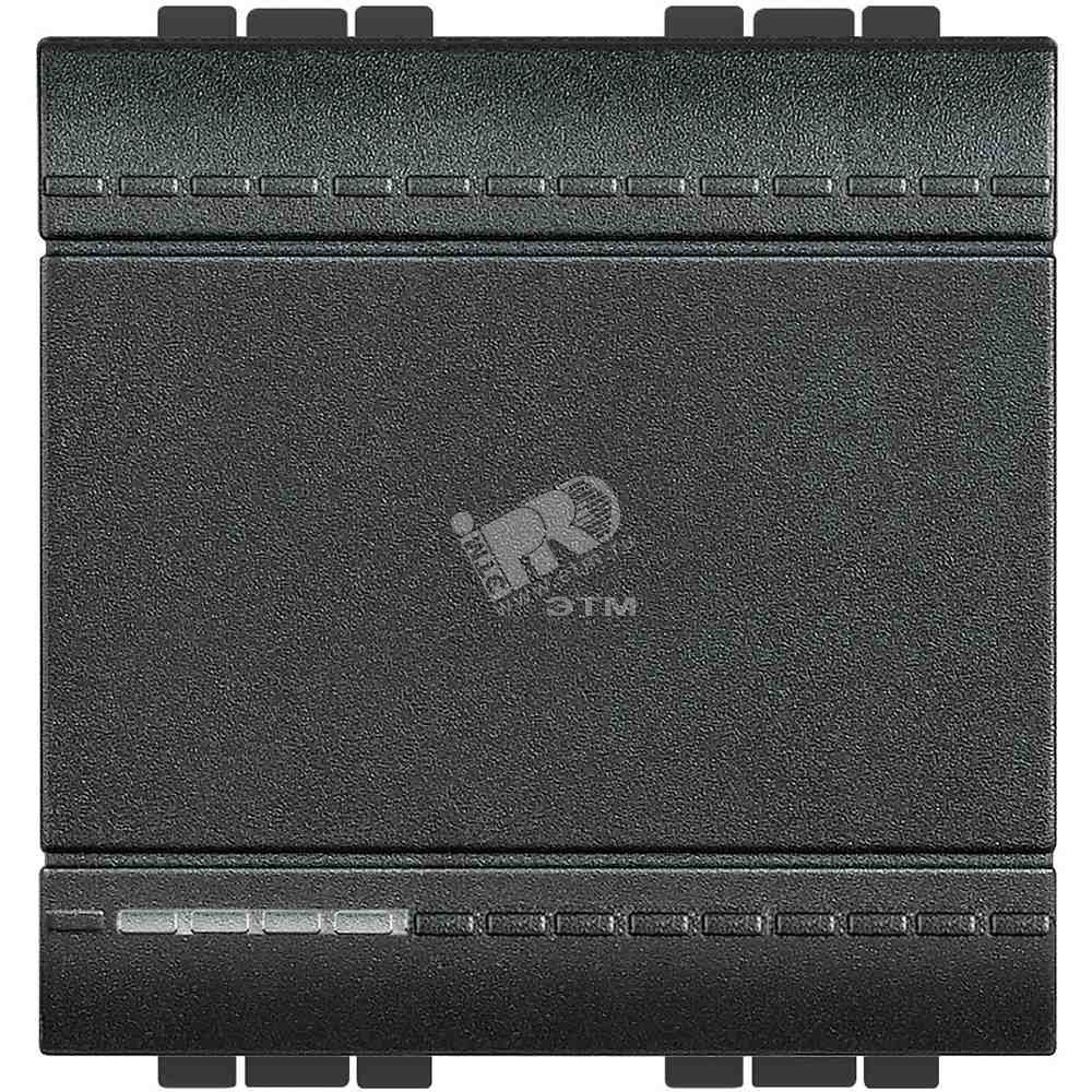 Изображение товара Переключатель промежуточный LivingLight 2 модуля антрацит IP20 скрытый монтаж