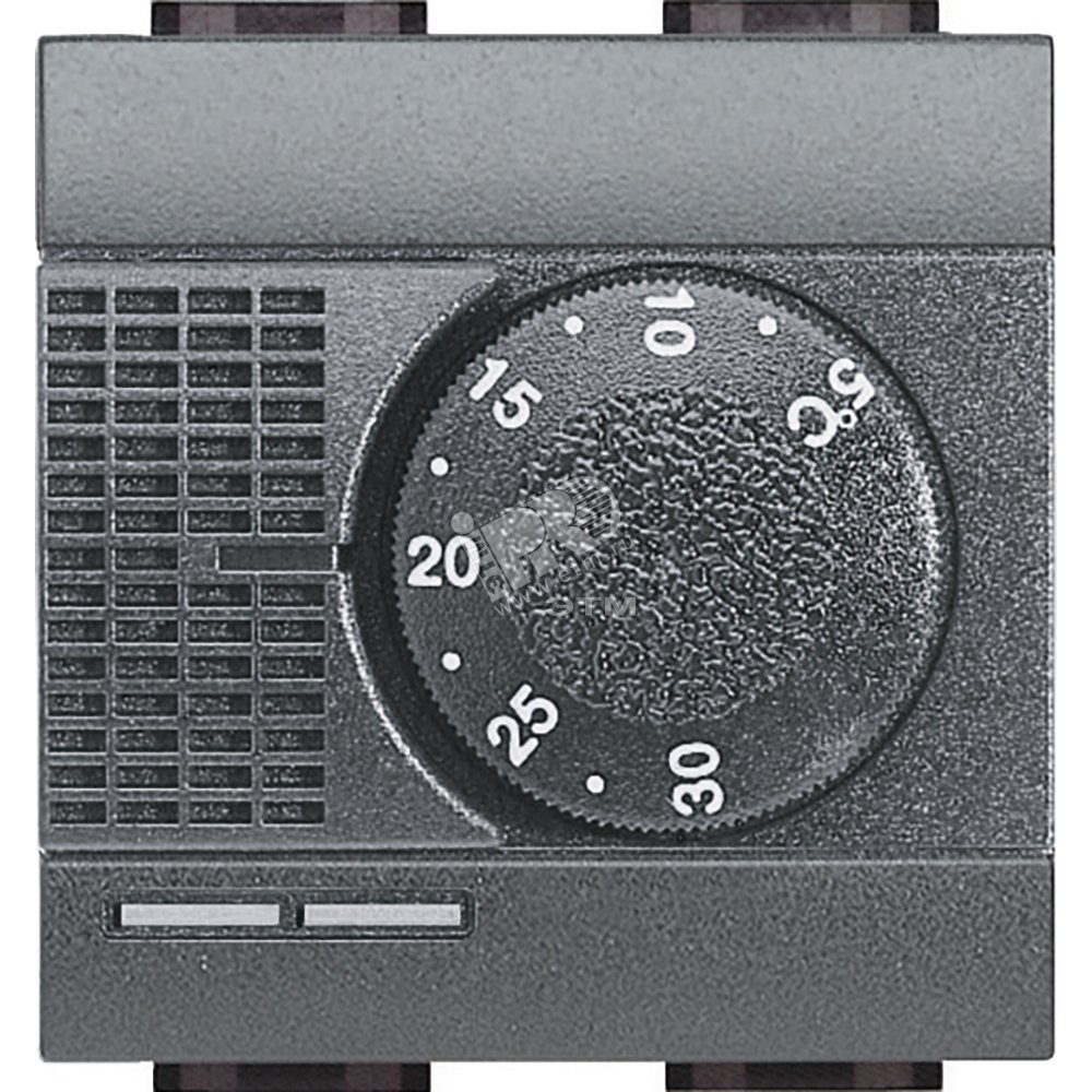 Термостат электронный комнатный с релейным выходом на один контакт 2А 250В 2 модуля L4441 BTicino - превью 2
