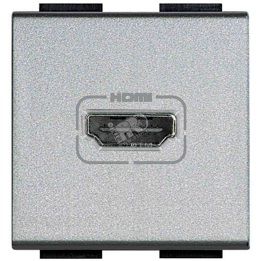 LivingLight Разъем HDMI алюминий NT4284 BTicino - превью 2