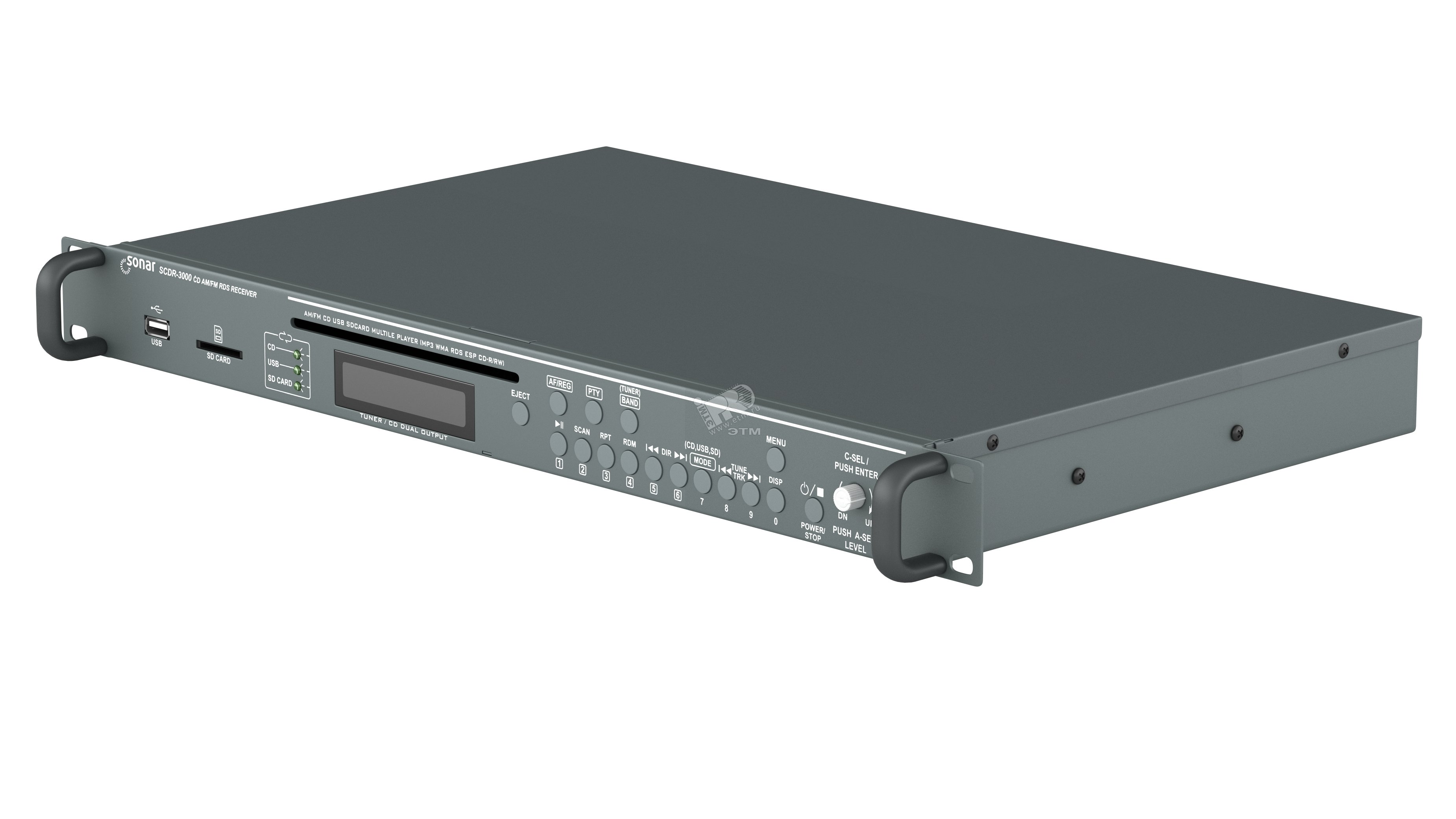 Проигрыватель CD, USB, SD-card, MP3 + тюнер с RDS SCDR-3000 Sonar SCDR-3000 Sonar