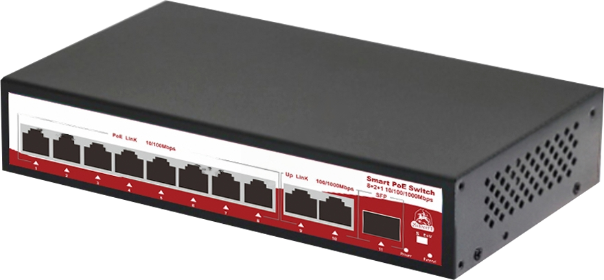 Коммутатор неуправляемый 4x100Мбит/с (RJ45 с PoE), 2x100Мбит/с (RJ45) 72Вт
