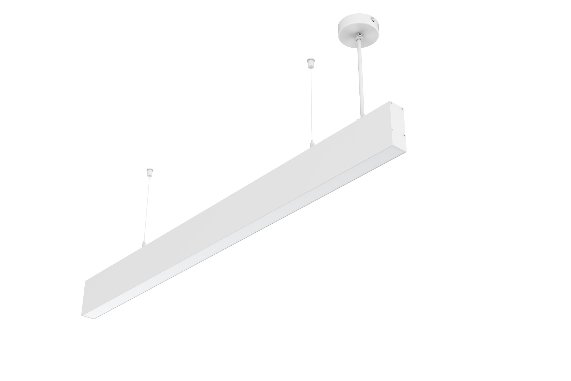 Светильник светодиодный Angusta High 513x35x90 мм подвесной 18 Вт 3000 К IP40 RAL9003 белый муар с рассеивателем опал аварийный автономный постоянного действия