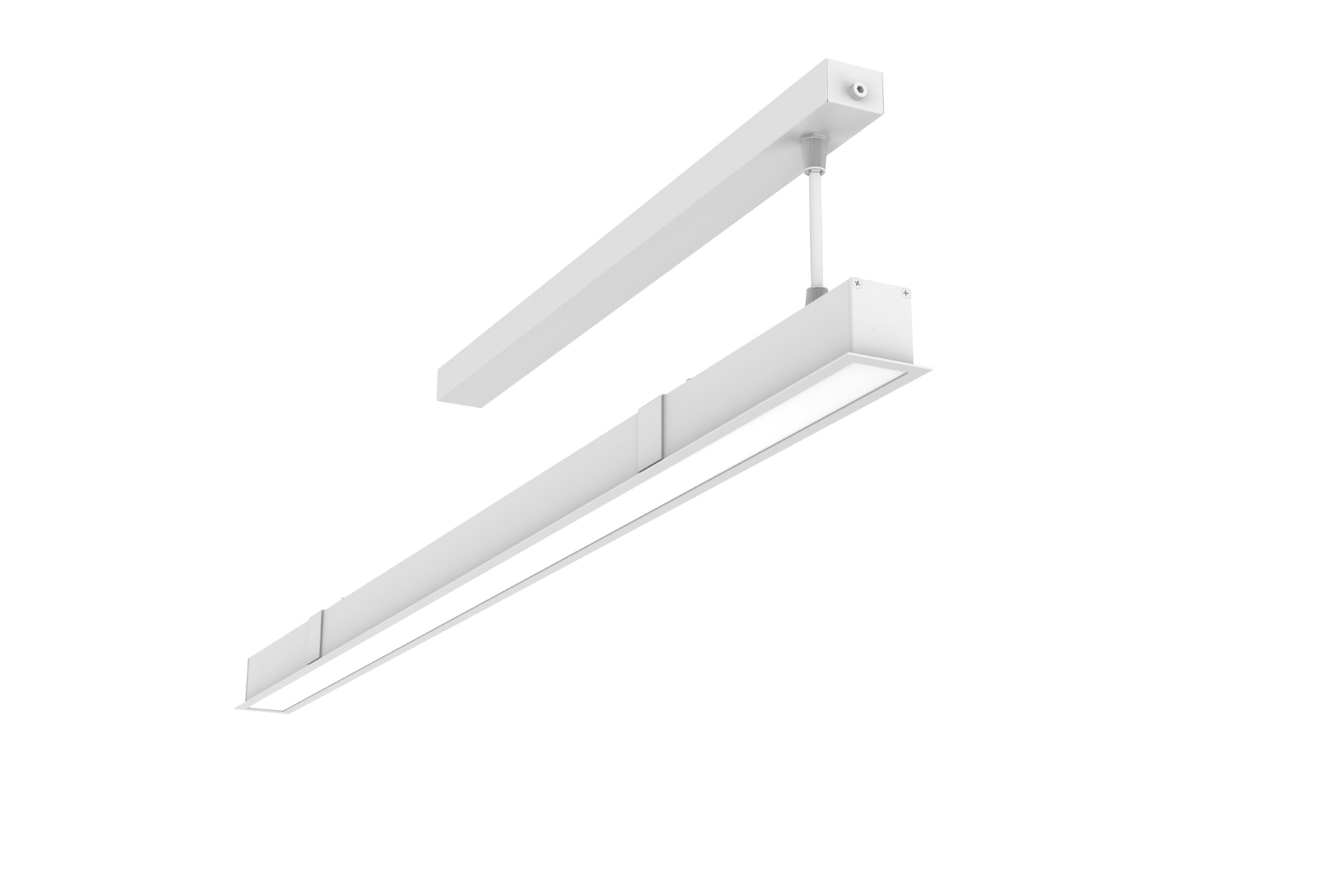 Светильник светодиодный Angusta Intus 1270х50х65 мм встраиваемый 43 Вт 3000 К CRI 90 IP40 с рассеивателем опал аварийный автономный постоянного действия