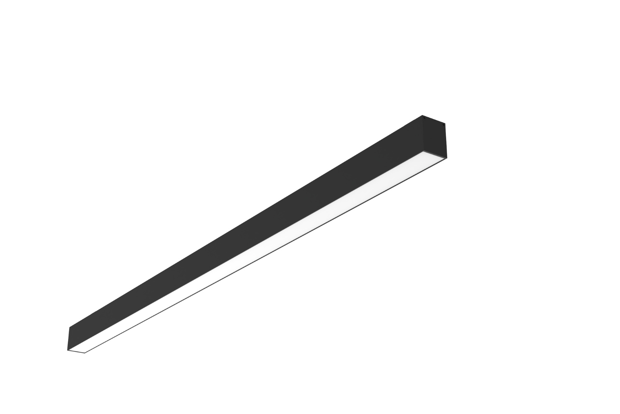 Светильник светодиодный Angusta 1505x35x45мм накладной 52 Вт 3000 К IP40 RAL9005 черный муар с рассеивателем опал аварийный автономный постоянного действия