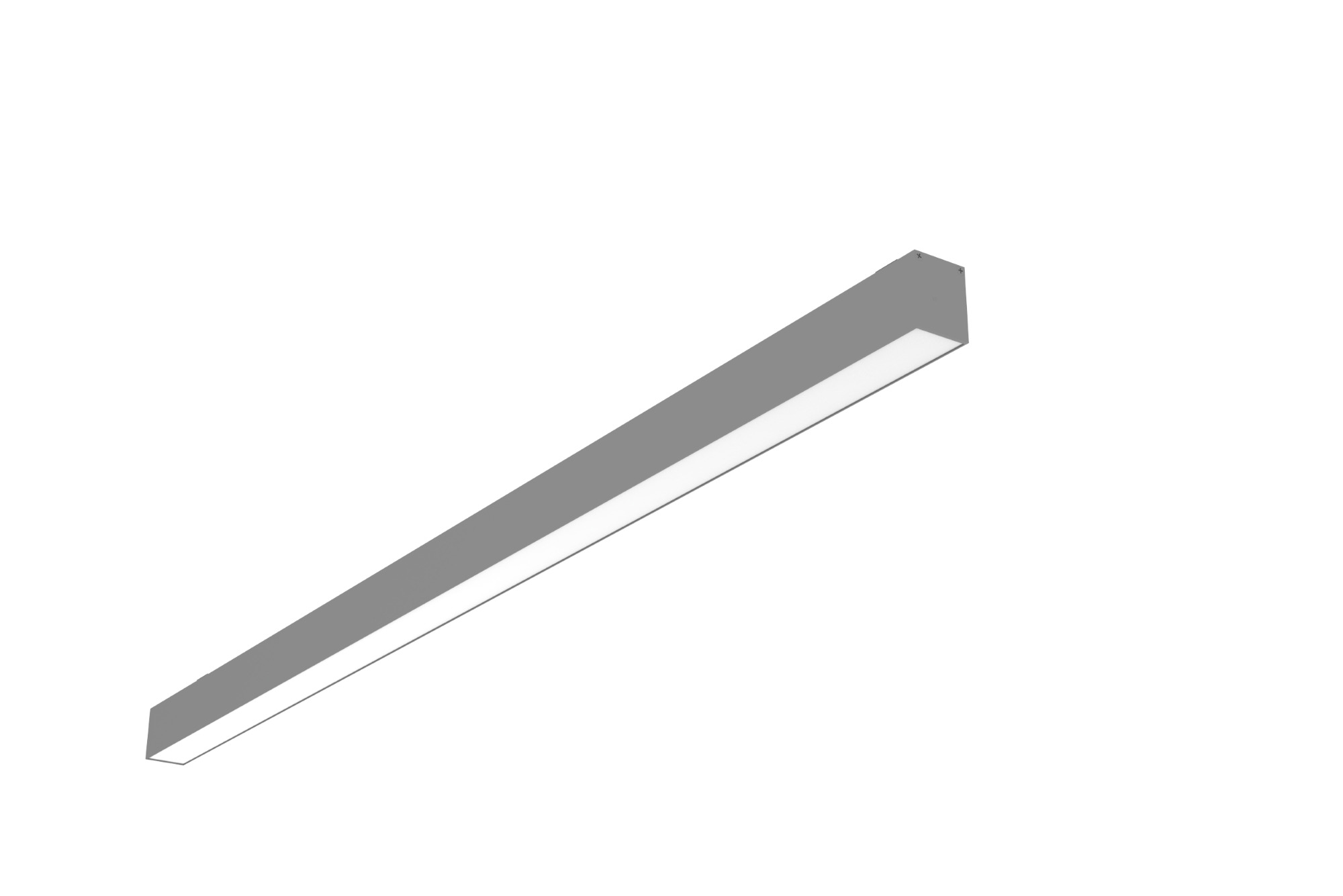 Светильник светодиодный Angusta 1257х35х45 мм накладной 25 Вт 3000 К IP40 RAL7045 серый муар с рассеивателем опал аварийный автономный постоянного действия