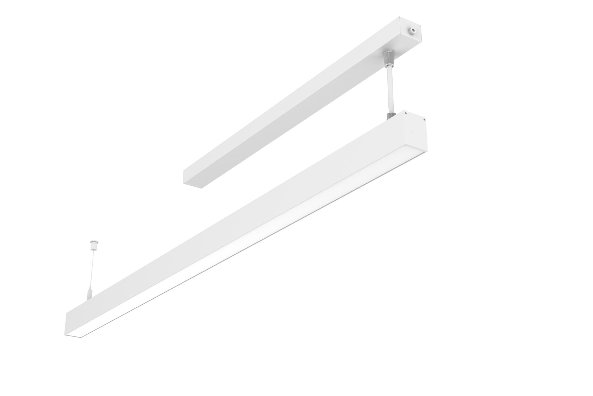 Светильник светодиодный Angusta 513x35x45мм подвесной 18 Вт 4000 К IP40 RAL9003 белый муар с рассеивателем опал DALI