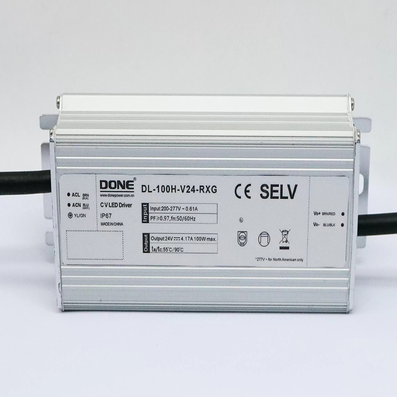 Драйвер 100Вт 24V для светодиодной ленты DONE POWER IP67 153x63x32 мм