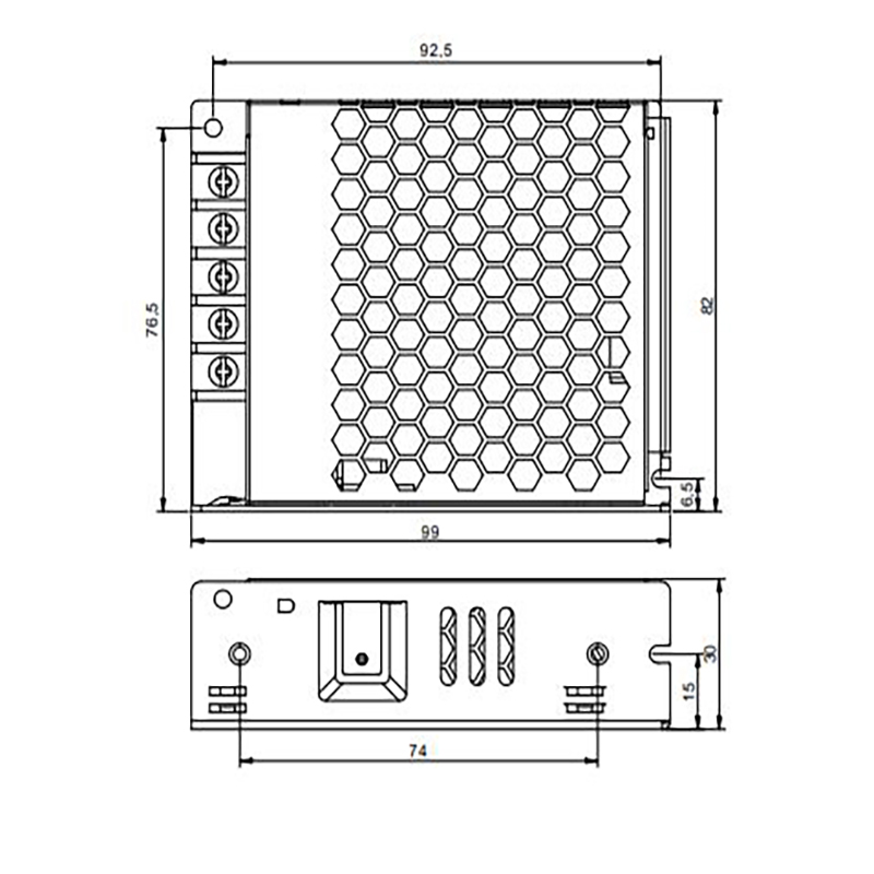 Драйвер 50Вт 24V для светодиодной ленты DONE POWER T70 IP20 98x82x30 мм