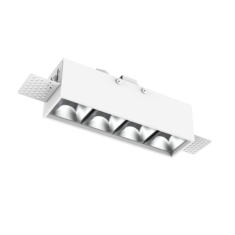 Светильник светодиодный DL-Box Reflect Multi 1x4 trimless встраиваемый 150х43х63 мм 14 Вт 4000 К 36град DALI RAL9003 белый