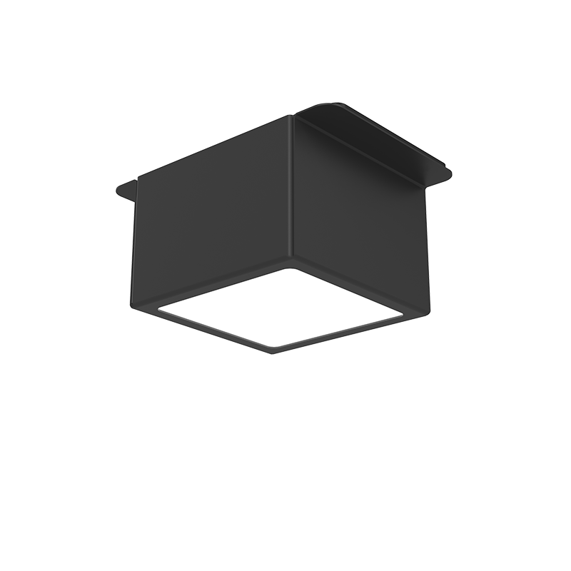 Светильник светодиодный DL-Grill для потолка Грильято 75х75 мм с шириной ламели 15 мм встраиваемый 10 Вт 4000 К 60x60x60 мм RAL9005 черный