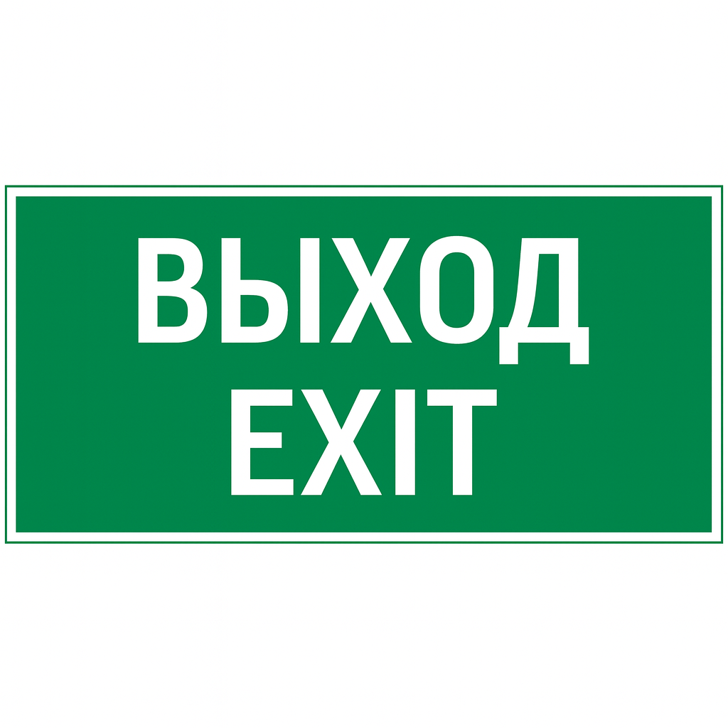 Пиктограмма Vault SST ВЫХОД EXIT 150х300 мм