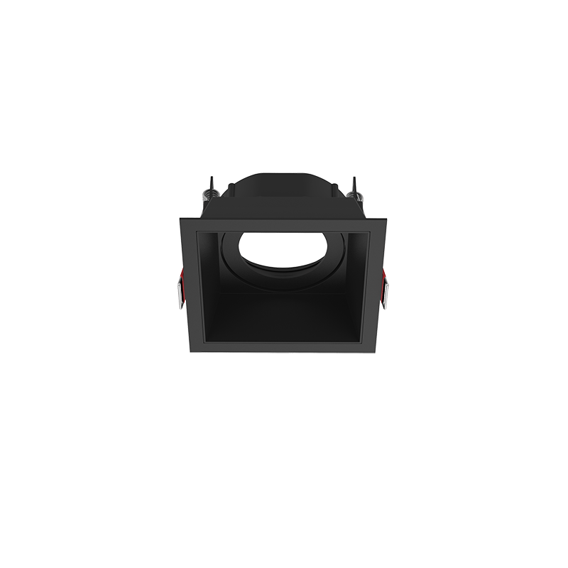 Рамка для модульного светильника FLEX 50 10 квадратная встраиваемая утопленная 85х85х65мм RAL9005 черный муар поворотная