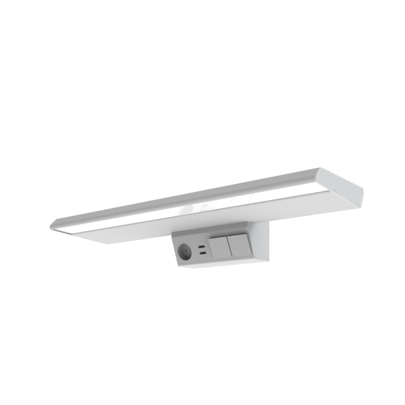 Светильник светодиодный VARTON прикроватный медицинский Fonix 23 Вт CRI90 4000 К 605 мм с USB 3 выключателями и розеткой