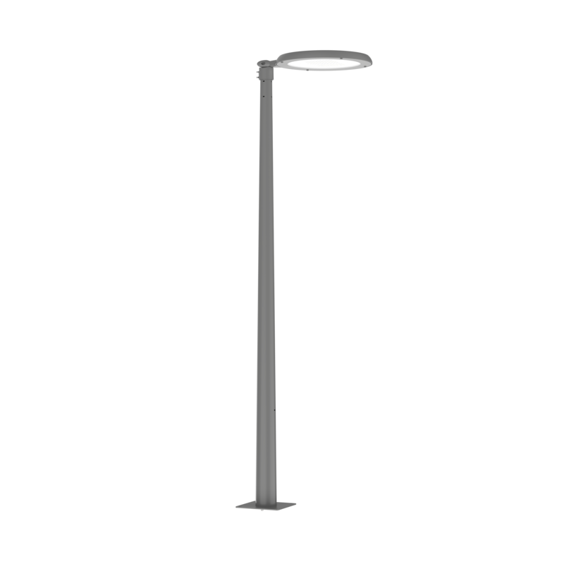 Опора стальная наружного освещения Konos 7м горячее цинкование серый RAL7045 декоративный шов