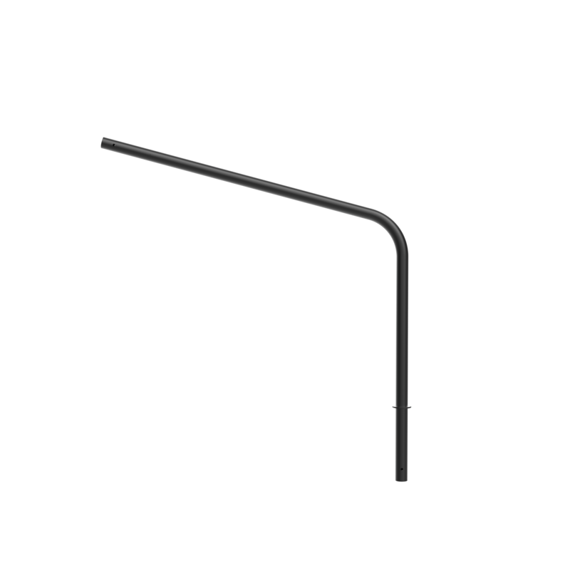 Кронштейн наружного освещения Krono 1К1-1,0-1,0-57-Ф1-1 горячее цинкование RAL9005 черный