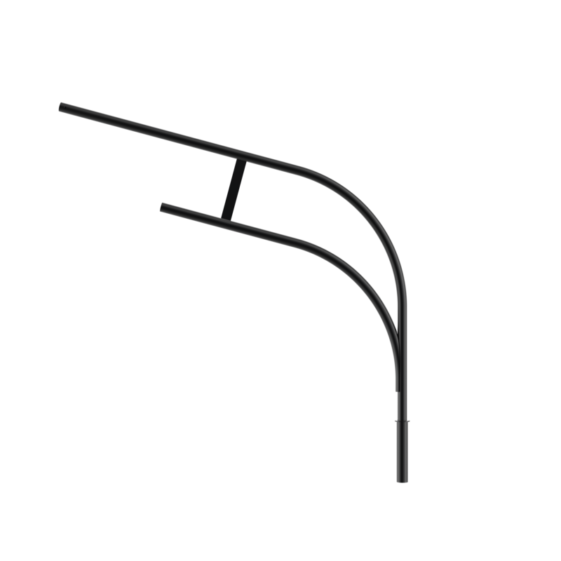 Кронштейн наружного освещения Krono Duo 1К2-1,0-1,0-57-Ф1-1 горячее цинкование RAL9005 черный