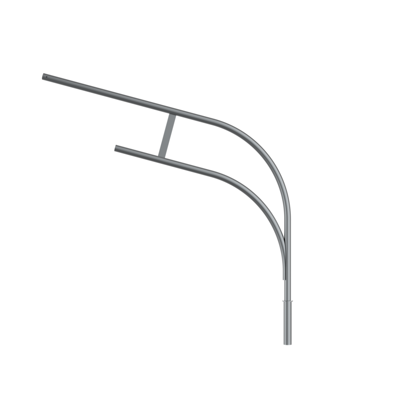 Кронштейн наружного освещения Krono Duo 1К2-1,0-1,0-57-Ф1-1 горячее цинкование RAL7045 серый