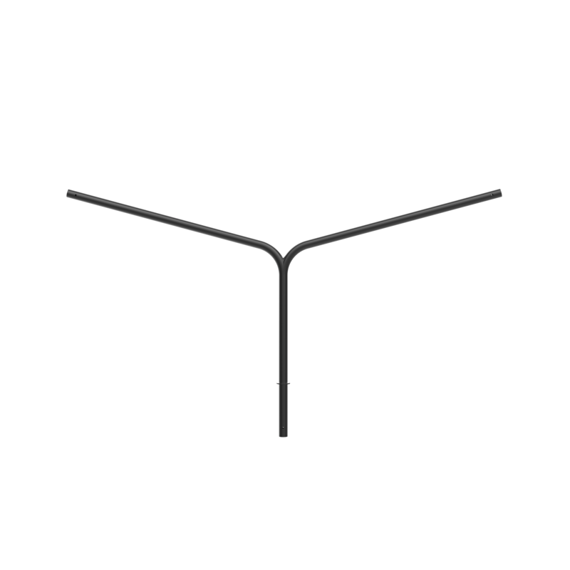 Кронштейн наружного освещения Krono Twin 1К2-1,0-1,0-57-Ф1-1 горячее цинкование RAL9005 черный