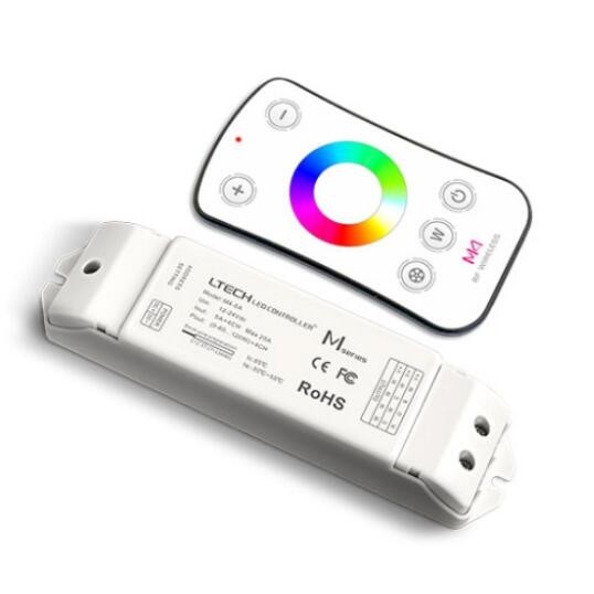Контроллер для светодиодной ленты 12-24V IP20 135x30x20 мм c пультом, 4CH 240/480W(12V/24V) (LTECH) RGBW