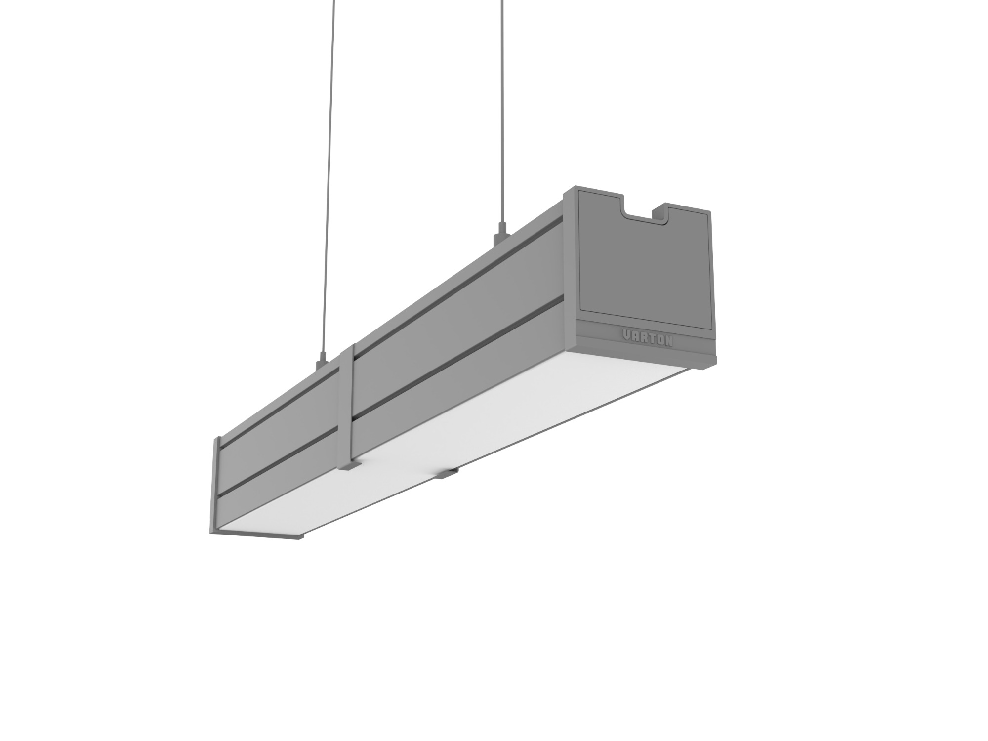 Светильник светодиодный Mercury Pro GL подвесной/накладной 523 х 66 х 68 мм 8 Вт 4000 К CRI 90 RAL7045 сер муар с декоративным проводом 2 м и комплектом подвесов 2 м опаловый рассеиватель закаленное стекло DALI