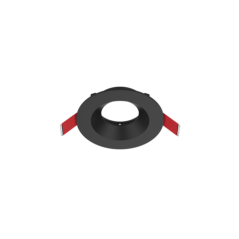 Рамка для модульного светильника FLEX 50 01 круглая встраиваемая 90х30мм RAL9005 черный муар