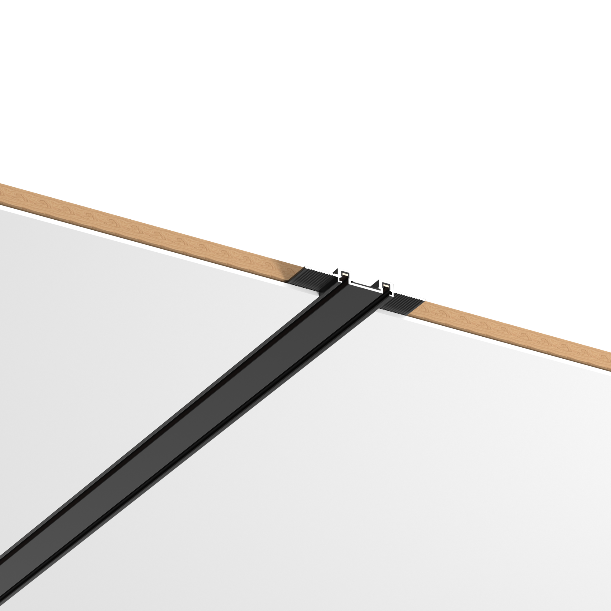 Шинопровод магнитный встраиваемый 2 м для магнитной системы Galakti черный