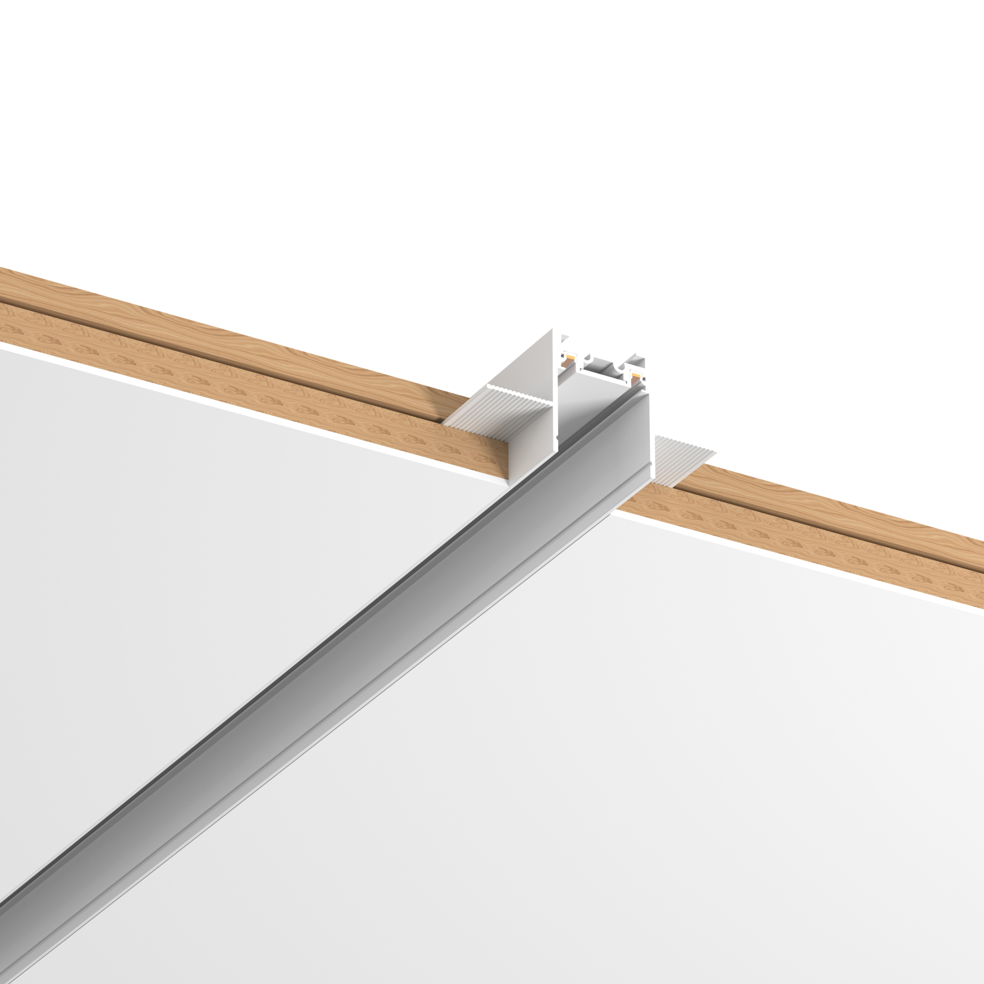 Шинопровод магнитный встраиваемый в гипсокартон 1 м для магнитной системы Galakti белый