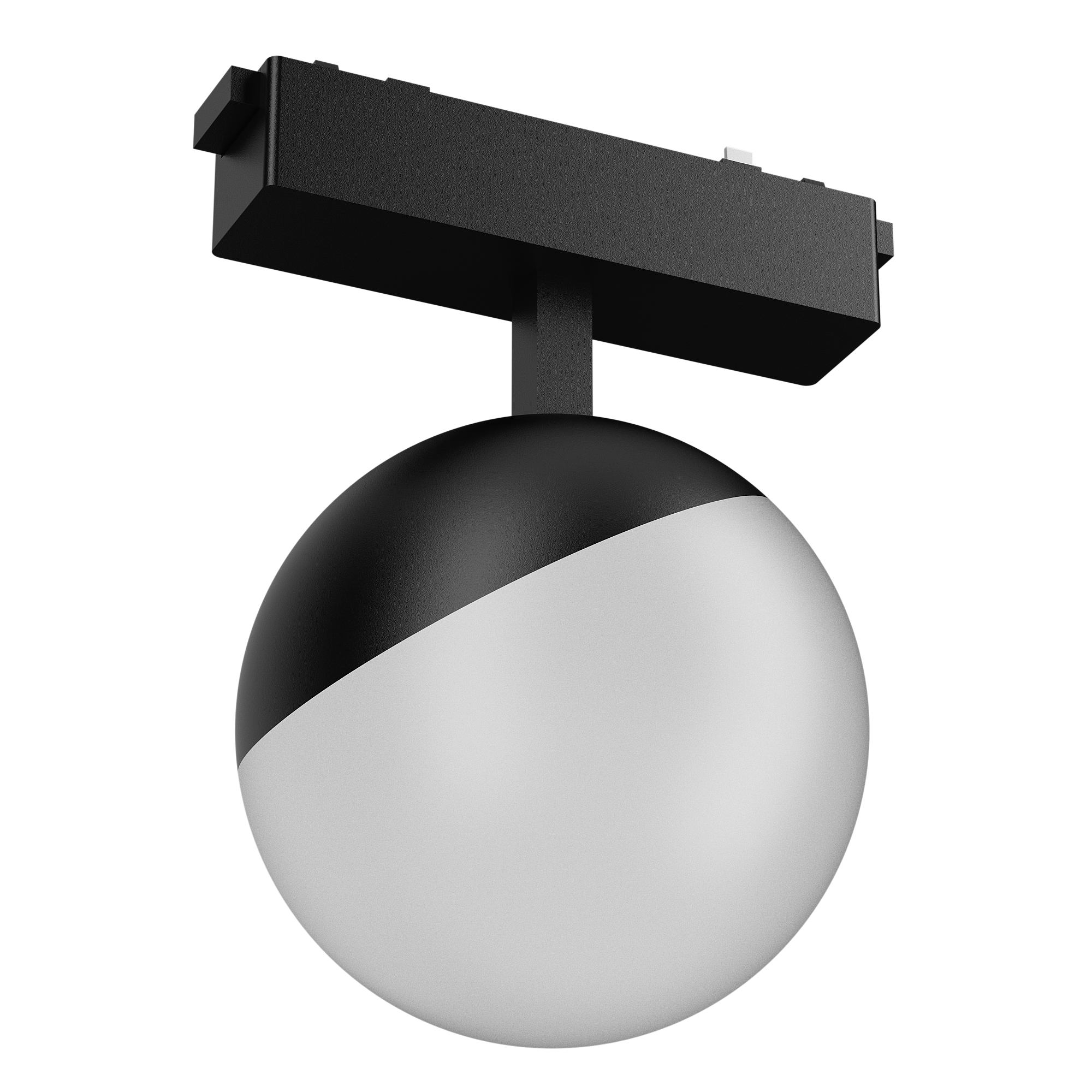 Светильник светодиодный трековый подвесной Sphere d100 для магнитной системы Galakti 122x100x223 мм 6 Вт 3000 K RAL9004 черный CRI>93