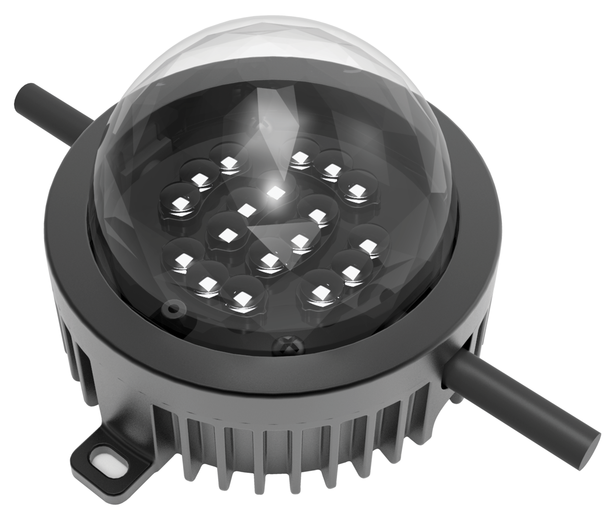 Светильник светодиодный архитектурный Tochka 5 Вт 24 В RGB DMX рассеиватель прозрачный RAL9005 черный