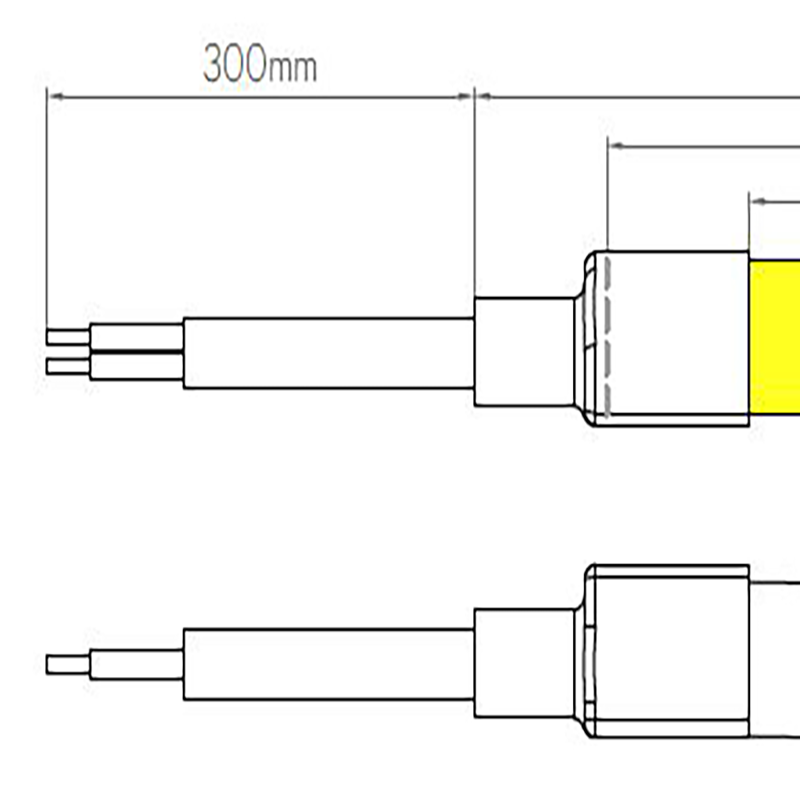 Комплект торцевых заглушек, провод по направ. ленты (300 мм) для ленты NEON MOONLIGHT 5 шт