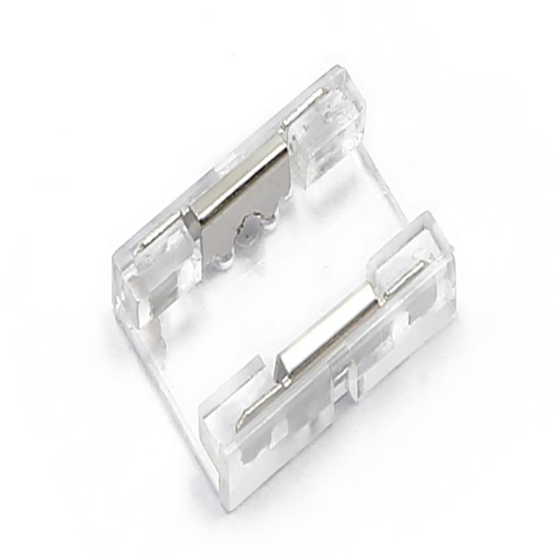 Коннектор жесткий пластиковый для ленты 8 мм Chrystal, лента-лента (5 шт)
