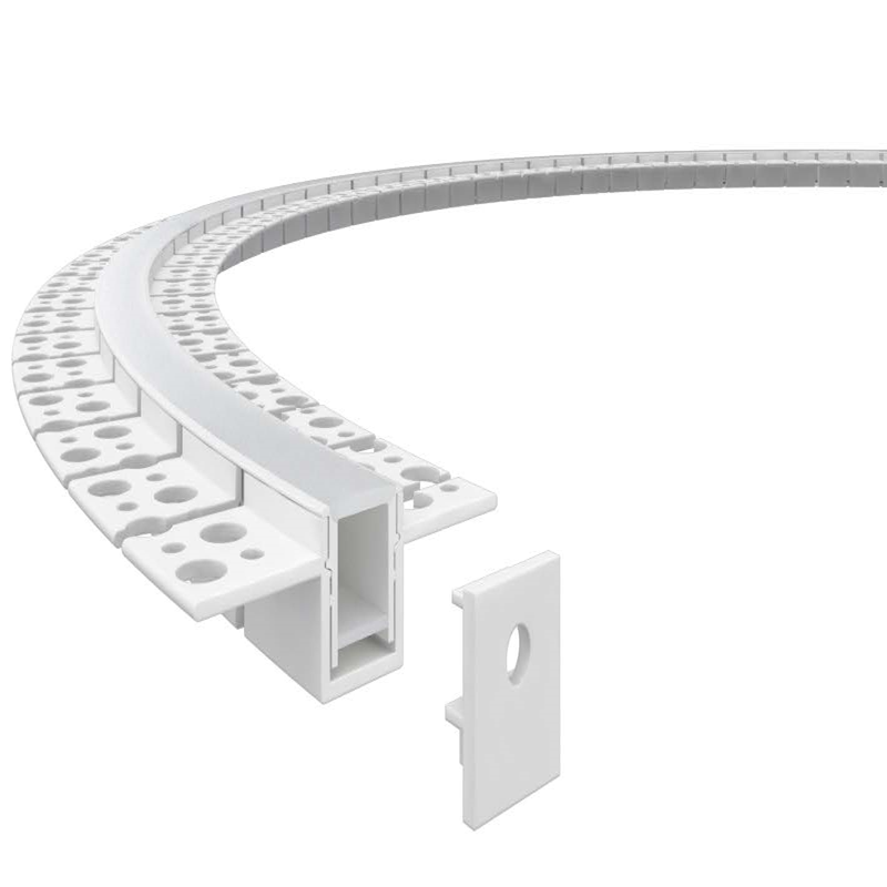 Профиль алюминиевый гибкий для встр. в ГКЛ 2000х15х10мм (55х15мм, 2 вылета 20мм, макс. ширина ленты 12мм)