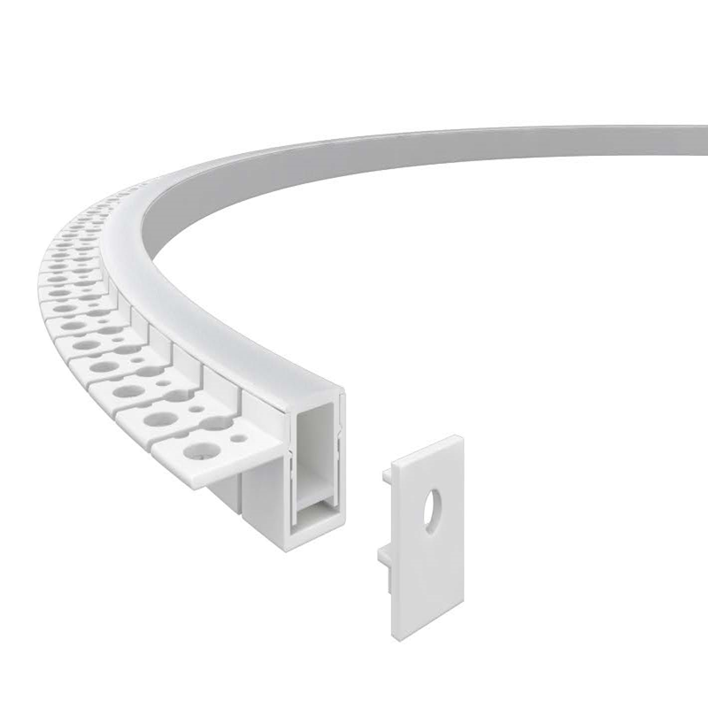 Профиль алюминиевый гибкий для встр. в ГКЛ 2000х15х10мм (35х15мм, вылет 20мм, монт. высота 10,5мм,макс. шир. ленты 12мм)