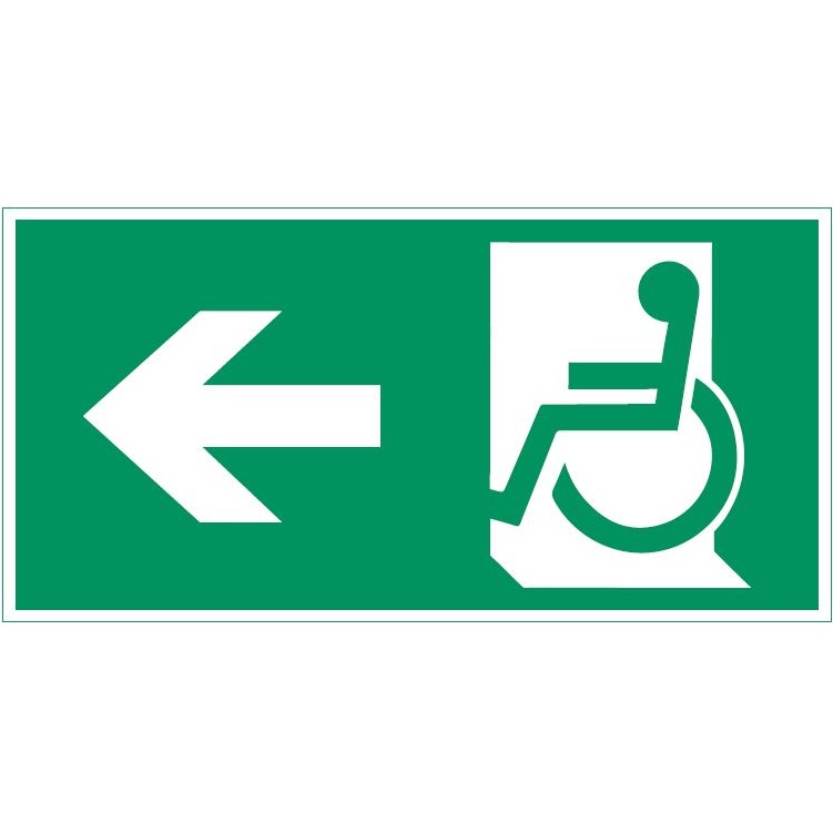 Пиктограмма Движение МГН налево 400х200мм для аварийно-эвакуационного светильника Vault