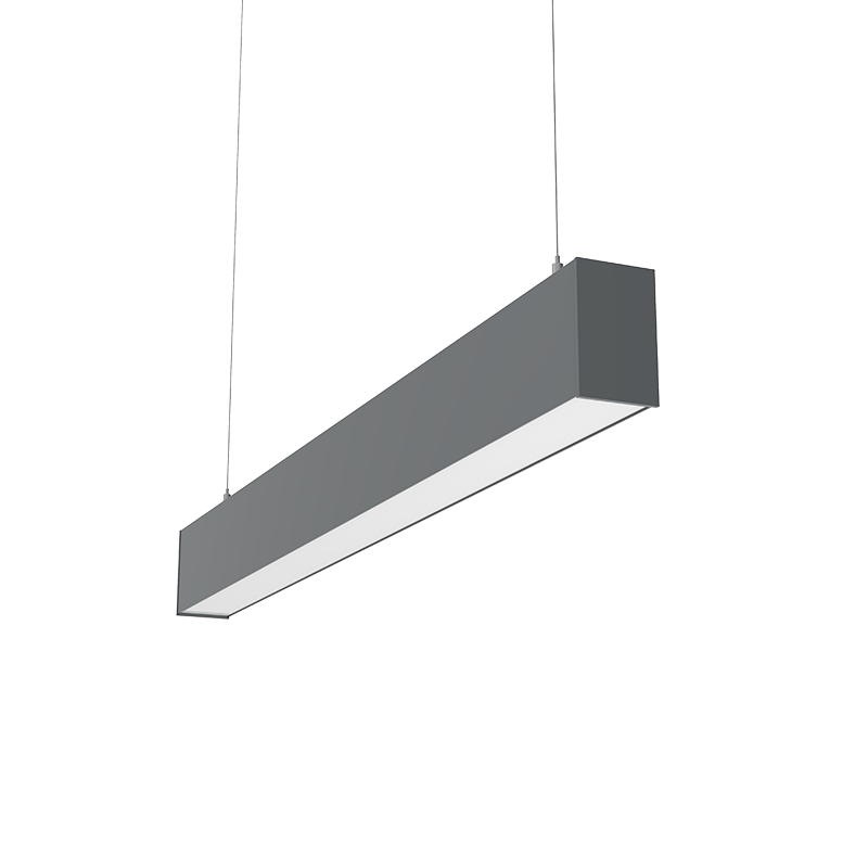 Светильник светодиодный X-line 0,5 м 15 Вт одиночный подвесной 507x63x100 мм IP40 RAL7045 серый муар Tunable White (3000-6500K) с рассеивателем OPAL с декоративным проводом 2 м и комплектом подвесов 2 м диммируемый по протоколу DALI