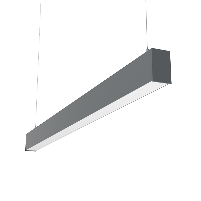 Светильник светодиодный X-line 1,5 м 30 Вт одиночный подвесной 1499x63x100 мм IP40 RAL7045 серый муар Tunable White (3000-6500K) с рассеивателем OPAL с декоративным проводом 2 м и комплектом подвесов 2 м диммируемый по протоколу DALI