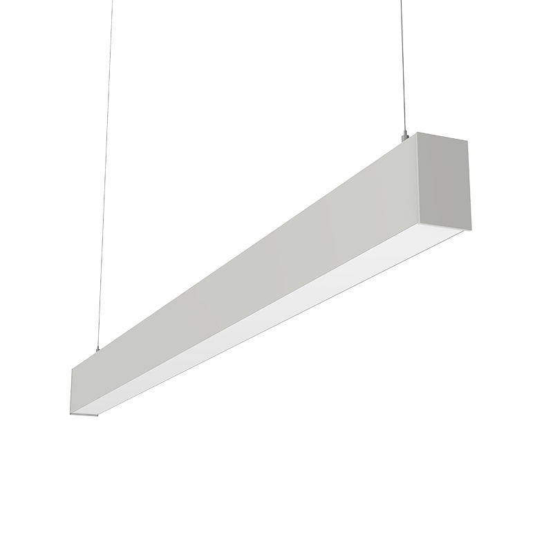Светильник светодиодный X-line 1,5 м 45 Вт одиночный подвесной 1499x63x100 мм IP40 RAL9003 белый муар Tunable White (3000-6500K) с рассеивателем OPAL с декоративным проводом 2 м и комплектом подвесов 2 м диммируемый по протоколу DALI