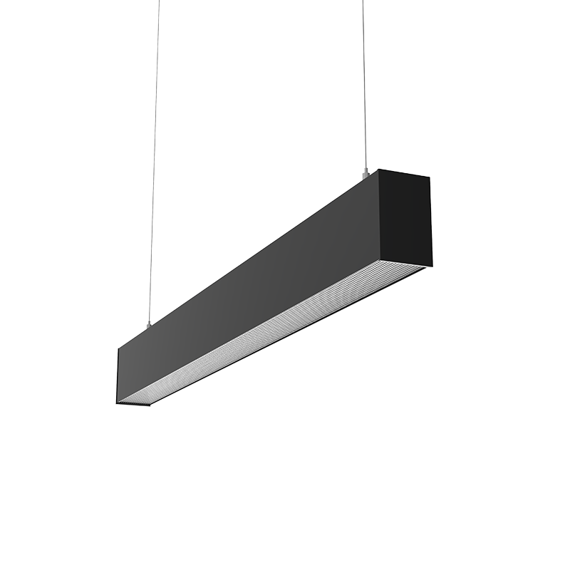 Светильник светодиодный X-line 1 м 30 Вт одиночный подвесной1003x63x100 мм IP40 RAL9005 черный муар Tunable White (3000-6500K) с рассеивателем PRISM с декоративным проводом 1 м и комплектом подвесов 1 м диммируемый по протоколу DALI аварийный ав