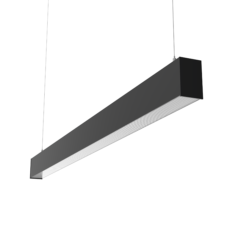 Светильник светодиодный X-line 1,5 м 30 Вт одиночный подвесной 1499x63x100 мм IP40 RAL9005 черный муар Tunable White (3000-6500K) с рассеивателем PRISM с декоративным проводом 2 м и комплектом подвесов 2 м диммируемый по протоколу DALI