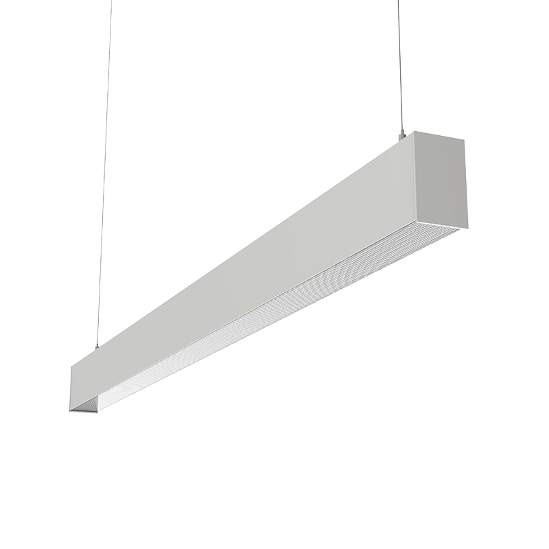 Светильник светодиодный X-line 1,5 м 30 Вт одиночный подвесной 1499x63x100 мм IP40 RAL9003 белый муар Tunable White (3000-6500K) с рассеивателем PRISM с декоративным проводом 2 м и комплектом подвесов 2 м диммируемый по протоколу DALI