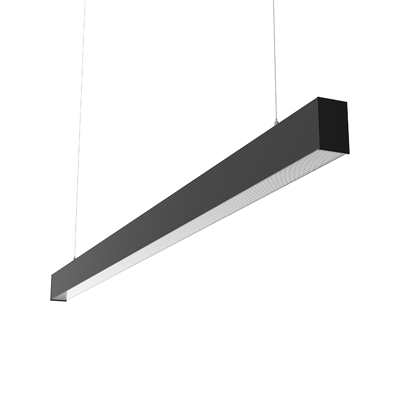 Светильник светодиодный X-line 2 м 40 Вт одиночный подвесной 1995x63x100 мм IP40 RAL9005 черный муар Tunable White (3000-6500K) с рассеивателем PRISM с декоративным проводом 2 м и комплектом подвесов 2 м диммируемый по протоколу DALI аварийный а
