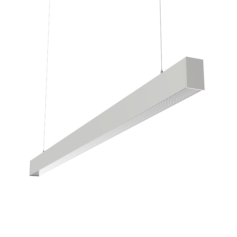 Светильник светодиодный X-line 2 м 60 Вт одиночный подвесной 1995x63x100 мм IP40 RAL9003 белый муар Tunable White (3000-6500K) с рассеивателем PRISM с декоративным проводом 2 м и комплектом подвесов 2 м диммируемый по протоколу DALI
