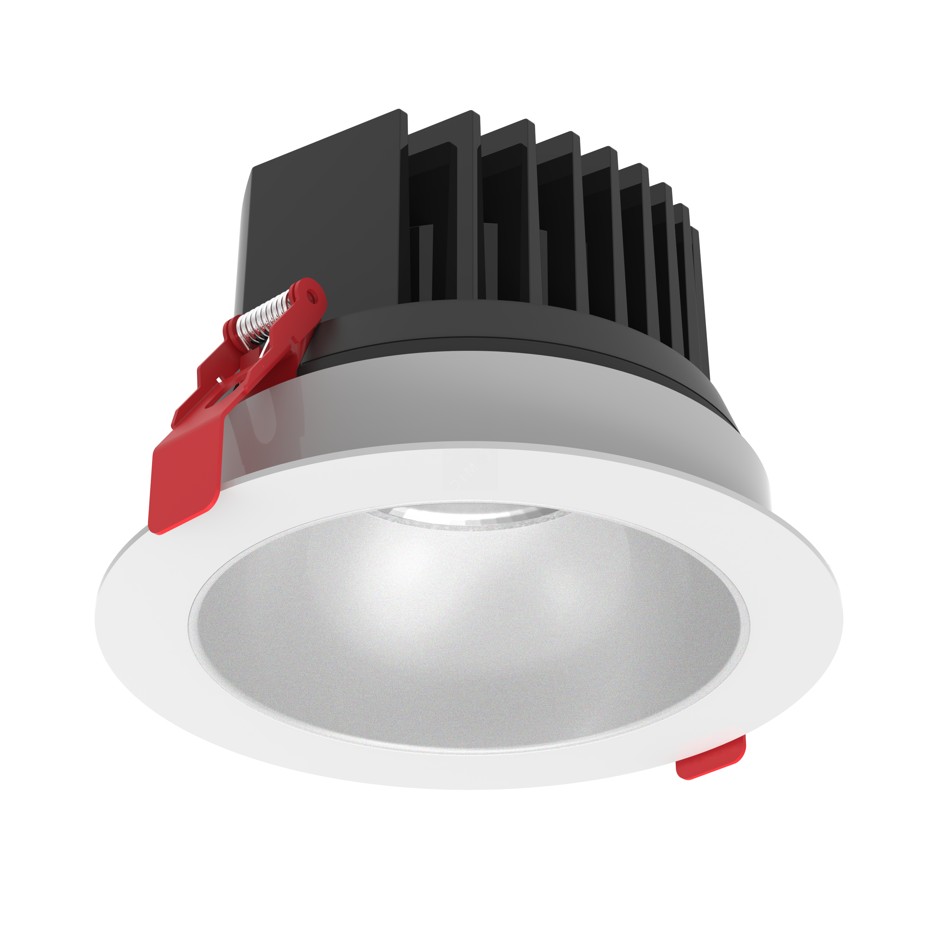 Светильник светодиодный ДВО-15Вт DL-SPARK 3000K 60° 120x88mm бел.IP44 с мат.серебр.рефл.