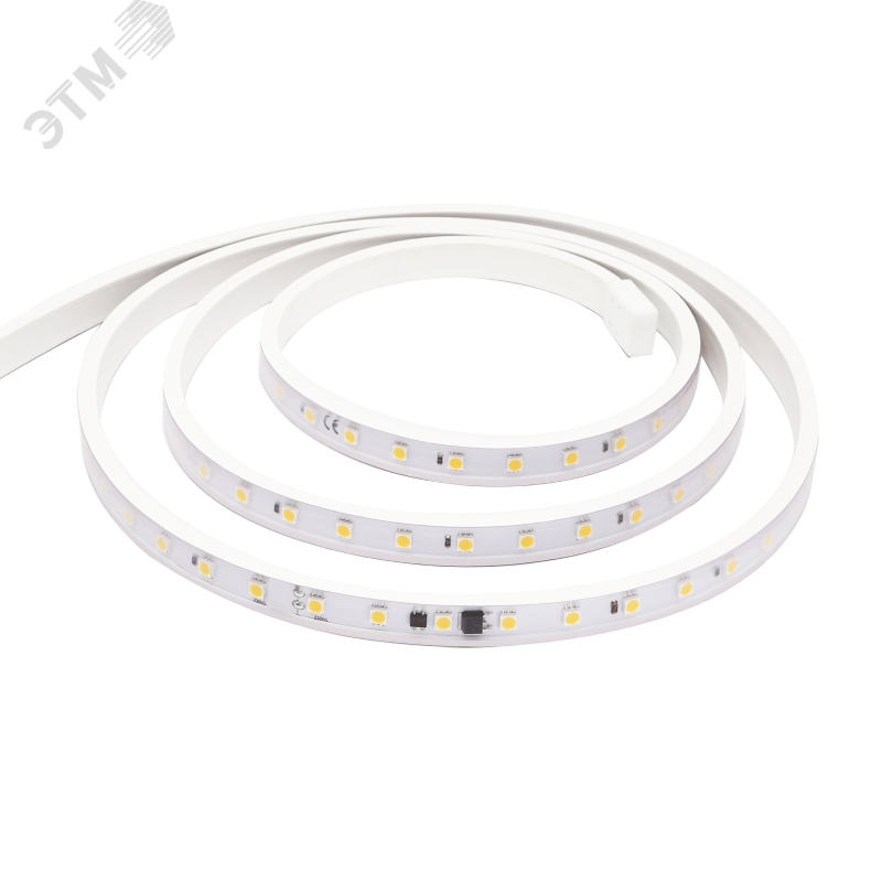 Изображение товара Лента LED 14W/m 230 В AC 3000K 50m x16мм IP65 SMD3056 72 LED/м (упаковка 50 м), скобы для монтажа в комплекте (шт)