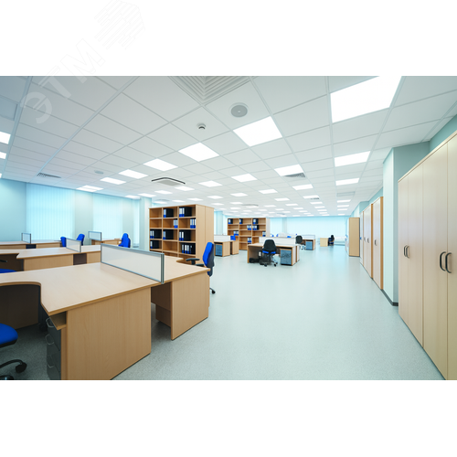 Светильник светодиодный E070 3.0 для образовательных учреждений 40 Вт встраиваемый/накладной CRI90 4000K 595х595х50 мм IP40 с равномерной засветкой рассеиватель опал аварийный автономный постоянного действия DALI - фото 4