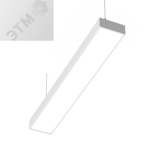 Светильник светодиодный E270 3.0 для образовательных учреждений 35 Вт подвесной CRI90 4000К 1195x180x78 мм IP40 с равномерной засветкой рассеиватель опал аварийный автономный постоянного действия - фото 2