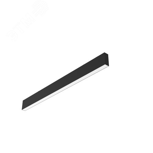 Светильник светодиодный Angusta High 513x35x90 мм накладной 11 Вт 3000 К IP40 черный RAL9005 муар с рассеивателем опал аварийный автономный постоянного действия - фото 1